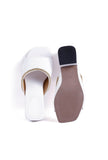Classic White Chain Cruelty-Free Leather Heels