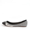 Black and White Ikat Cruelty Free Leather Flat Ballerinas