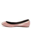 Pink and White Ikat Cruelty Free Leather Flat Ballerinas