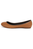 Brown Cruelty Free Leather Flat Ballerinas