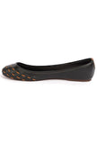 Onyx Black Cruelty Free Leather Flat Ballerinas