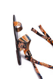 Black Kalamkari Tie Up Flats