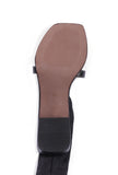 Dusky Black Tie Up Heels