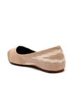 Cream Gold Cruelty Free Leather Ballerinas