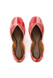Pink Ikkat Cruelty Free Leather Juttis