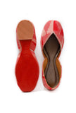 Pink Ikkat Cruelty Free Leather Juttis