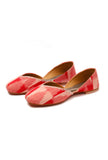 Pink Ikkat Cruelty Free Leather Juttis