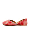 Pink Ikkat Cruelty Free Leather Juttis