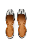 Grey and White Ikkat Cruelty Free Leather Juttis