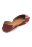 Maroon Ikkat Cruelty Free Leather Juttis