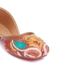 Teal Tan Tili Aari Embroidery Jutti