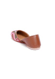 Plum Brown Tili Aari Embroidery Jutti