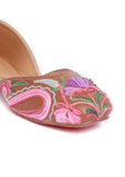 Plum Brown Tili Aari Embroidery Jutti