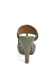 Olive Green Vegan Leather Kolhapuri Heels