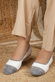 Black and White Pure Hemp Ballerinas