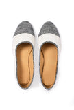 Black and White Pure Hemp Ballerinas
