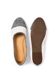 Black and White Pure Hemp Ballerinas
