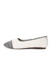 Black and White Pure Hemp Ballerinas