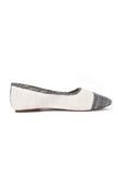 Black and White Pure Hemp Ballerinas