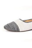 Black and White Pure Hemp Ballerinas