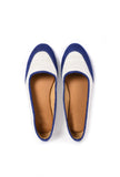 Ink Blue and White Pure Hemp Ballerinas