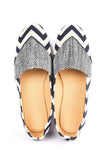 Black and Blue Zig Zag Pure Hemp Loafers