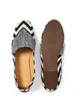Black and Blue Zig Zag Pure Hemp Loafers