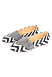 Black and Blue Zig Zag Pure Hemp Loafers