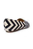 Black and Blue Zig Zag Pure Hemp Loafers