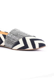 Black and Blue Zig Zag Pure Hemp Loafers