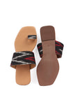 Multi Colored Ikat One Toe Cruelty Free Leather Flats