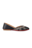 Amaya Black Dori Zari Embroidered Jutti