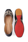 Aria Black Dori zari Embroidered Jutti