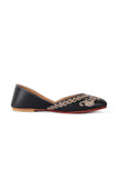 Aria Black Dori zari Embroidered Jutti