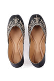 Rylie Black Dori Zari Embroidery Jutti