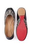 Rylie Black Dori Zari Embroidery Jutti