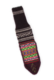 Brown & Multi Hand Knitted Woolen Winter Socks