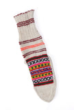 Off-White & & Multi Hand Knitted Woolen Winter Socks