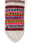 Off-White & & Multi Hand Knitted Woolen Winter Socks