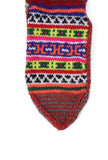 Red & Multi Hand Knitted Woolen Winter Socks