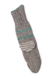 Grey & Multi Hand Knitted Woolen Winter Socks