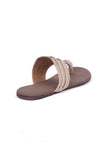 Golden and Brown cruelty free Leather inspired Kolhapuri