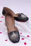 Timeless Black Jutti with Silver Details and Ghungroo