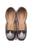 Timeless Black Jutti with Silver Details and Ghungroo
