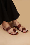 Vrinda Earthy Brown Cruelty-Free Genuine Leather Kolhapuri Flats