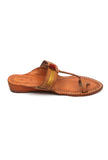 Saanjh Golden Strap Cruelty-Free Genuine Leather Kolhapuri
