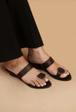 Neerja Braided Toe-Ring Cruelty-Free Genuine Leather Kolhapuri