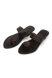 Neerja Braided Toe-Ring Cruelty-Free Genuine Leather Kolhapuri