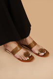 Madhuban Floral Toe-Ring Cruelty-Free Genuine Leather Kolhapuri