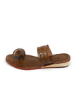 Madhuban Floral Toe-Ring Cruelty-Free Genuine Leather Kolhapuri